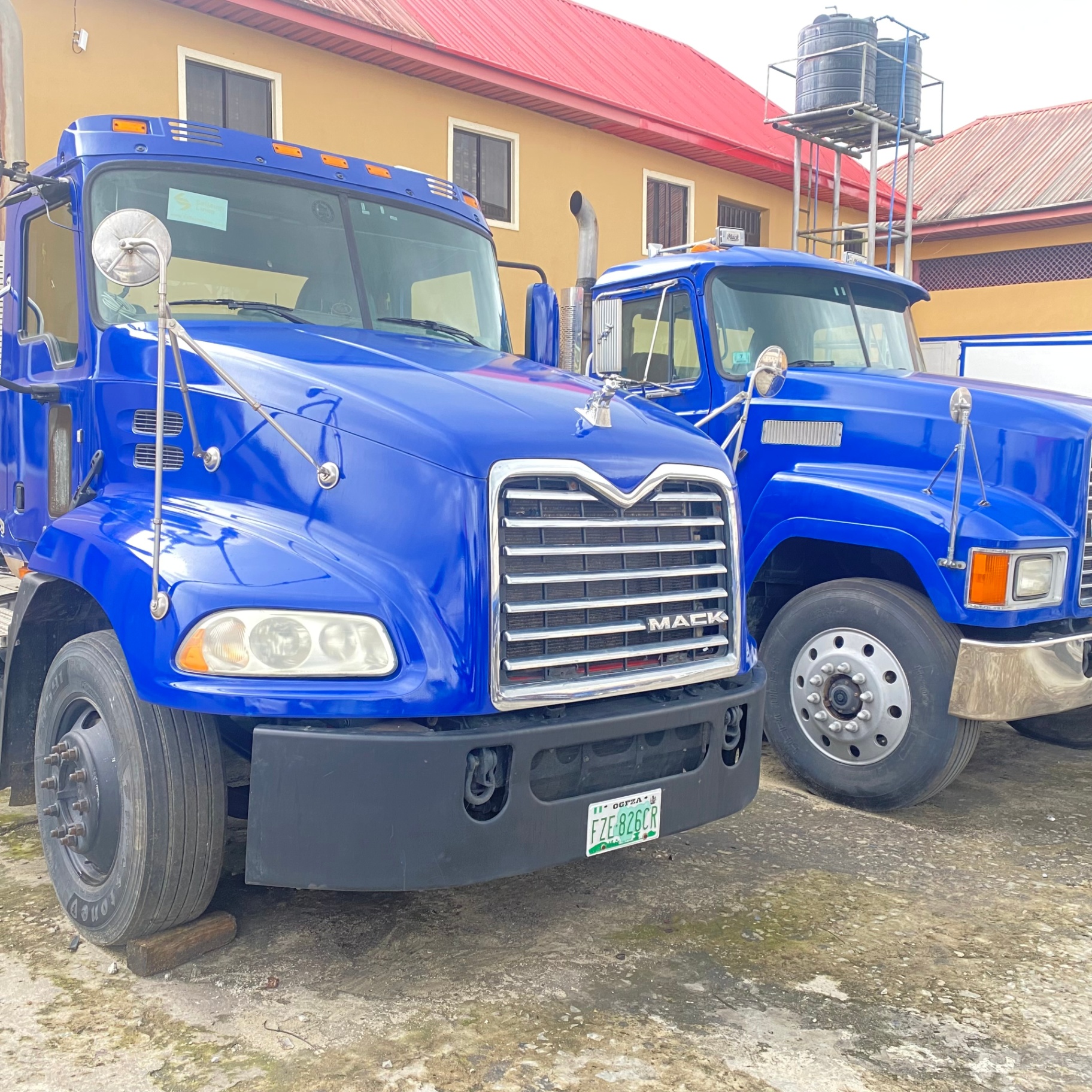 Pair of Mack tractor units ready for despatch